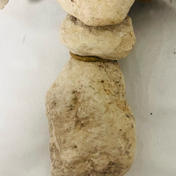 Handcrafted Cross Made of Stone with Amethyst Accent and Wooden Stick Heavy Rare - Picture 6 of 9